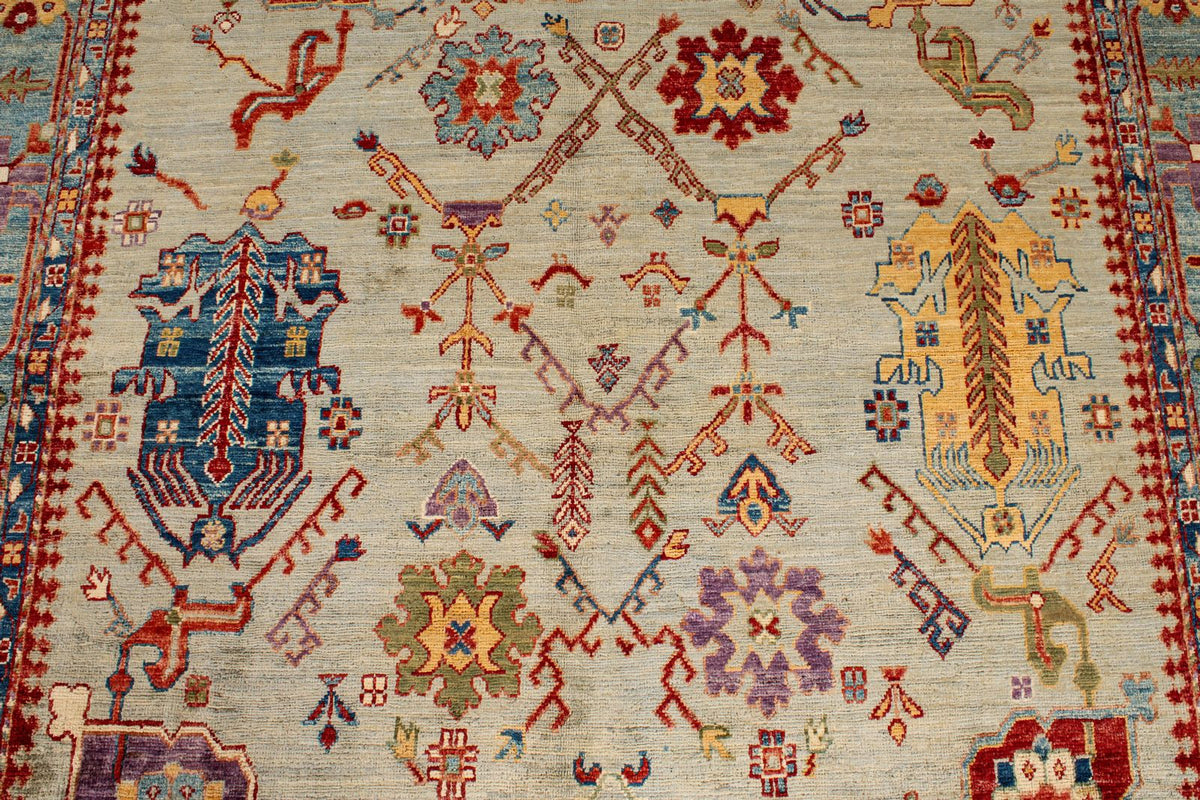 6x10 Green and Blue Anatolian Traditional Rug