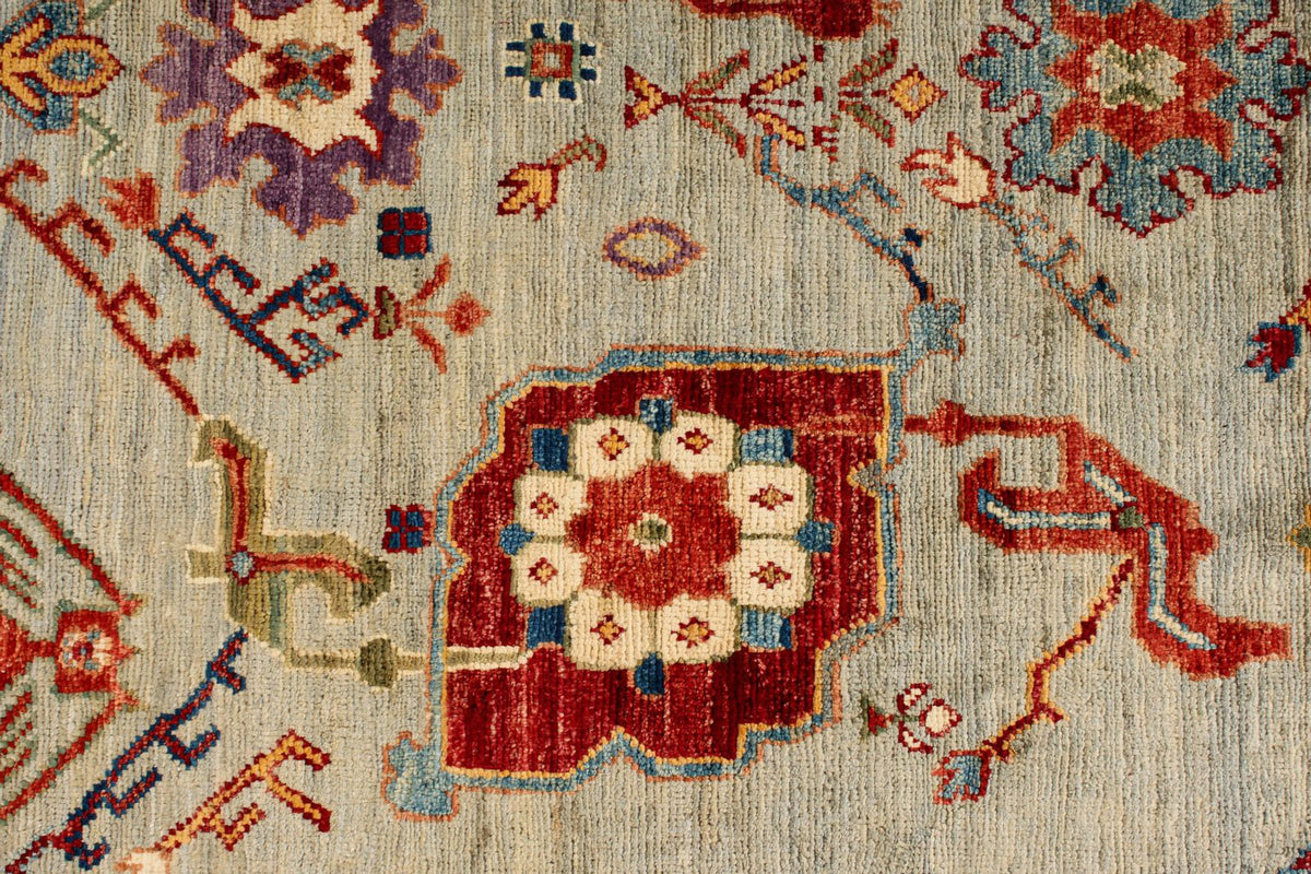 6x10 Green and Blue Anatolian Traditional Rug