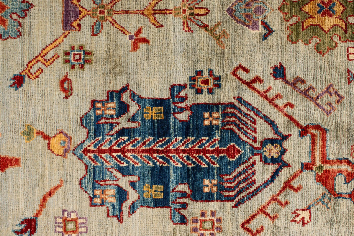 6x10 Green and Blue Anatolian Traditional Rug