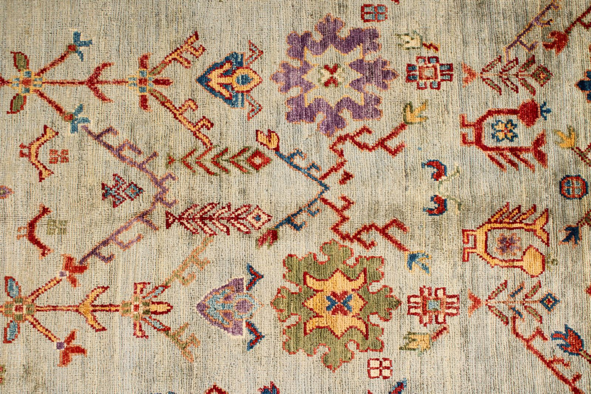 6x10 Green and Blue Anatolian Traditional Rug
