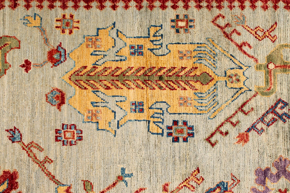 6x10 Green and Blue Anatolian Traditional Rug