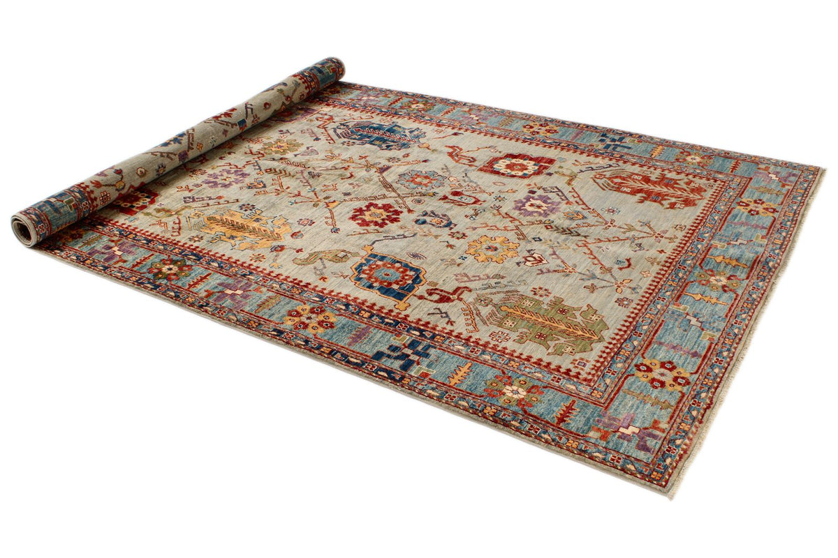 6x10 Green and Blue Anatolian Traditional Rug
