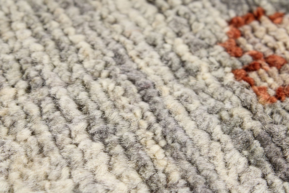 8x10 Gray and Multicolor Turkish Oushak Rug