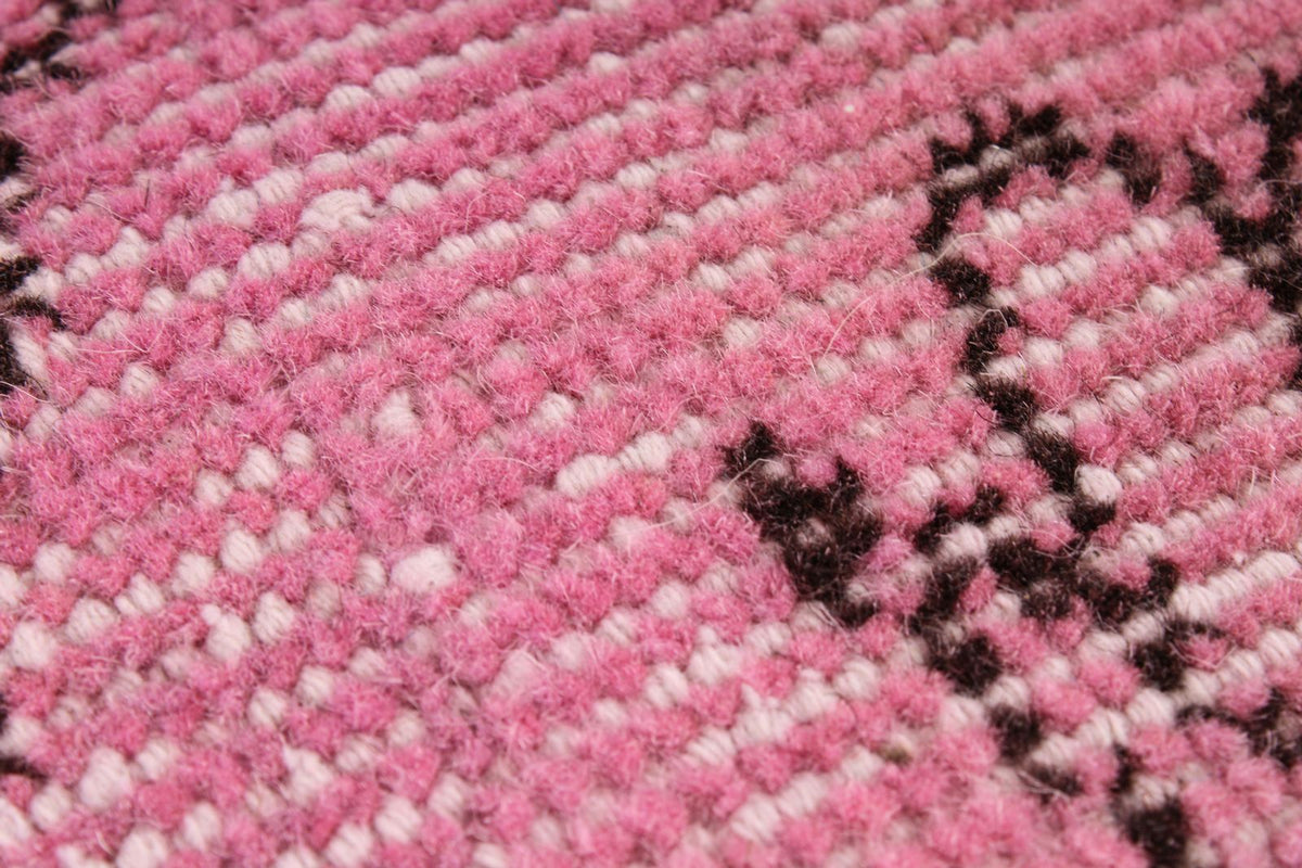 6x9 Pink and Brown Turkish Overdyed Rug