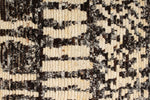 6x9 Ivory and Brown Anatolian Tribal Rug