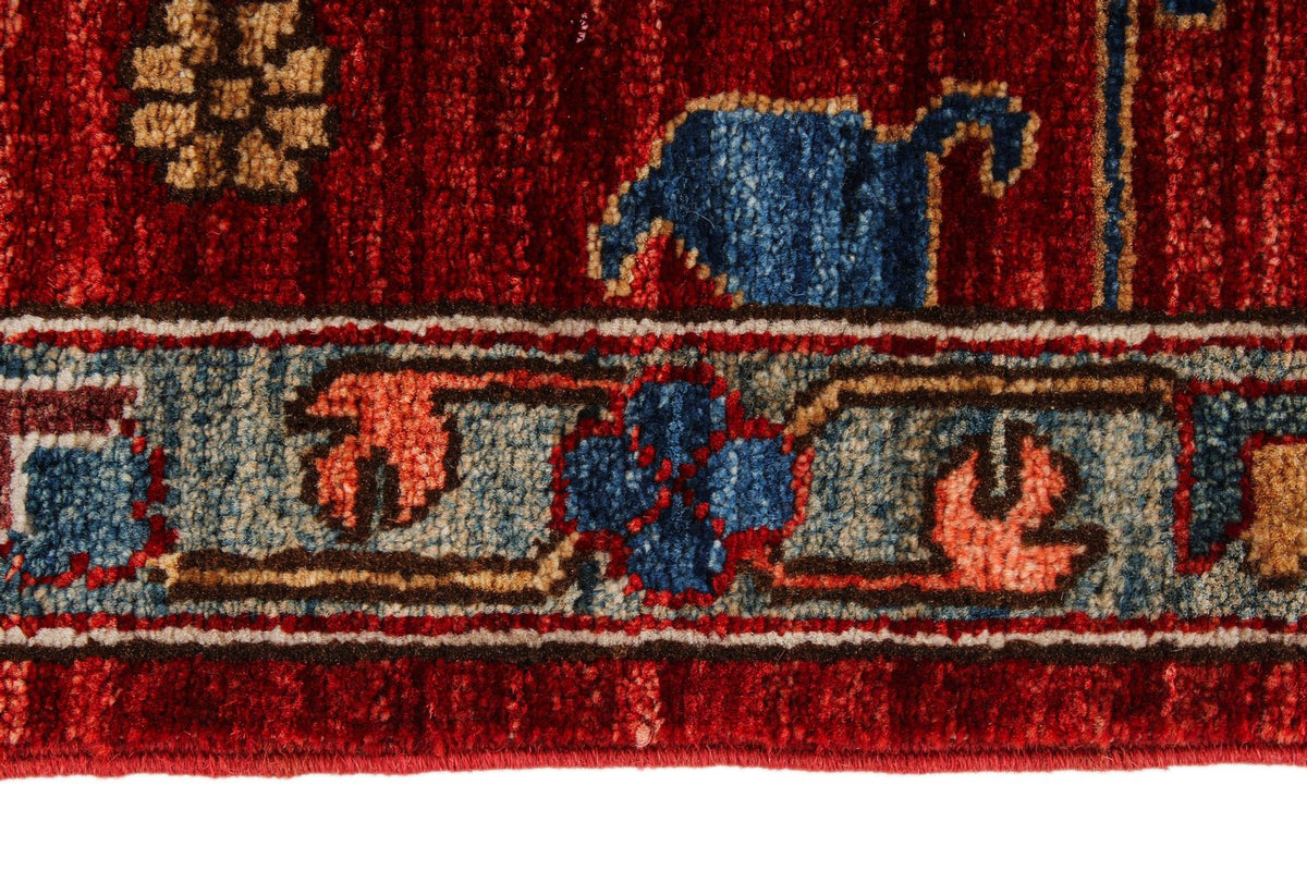 6x9 Red and Multicolor Anatolian Traditional Rug