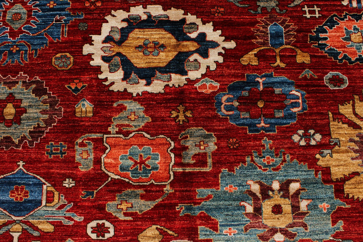 6x9 Red and Multicolor Anatolian Traditional Rug