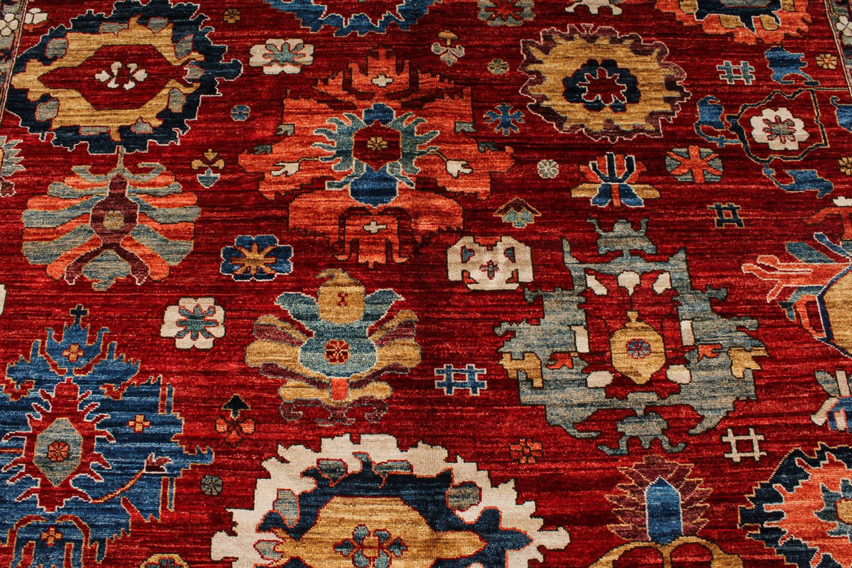 6x9 Red and Multicolor Anatolian Traditional Rug