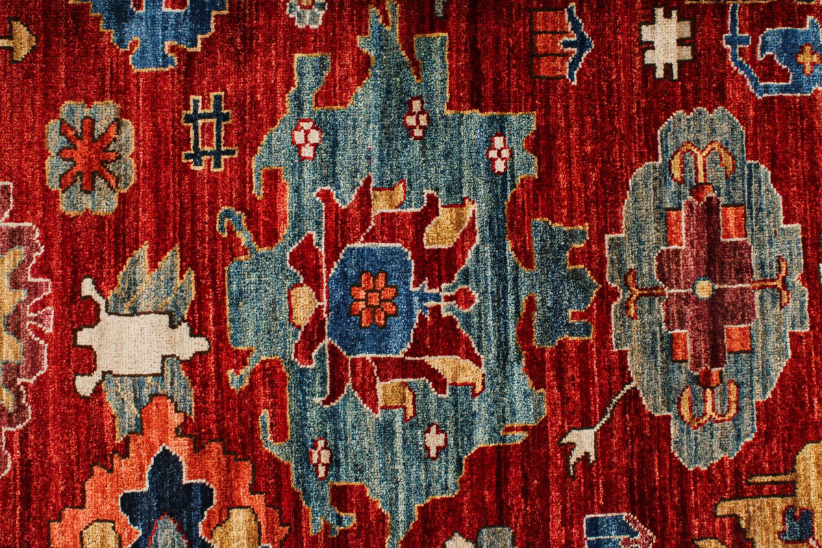 6x9 Red and Multicolor Anatolian Traditional Rug
