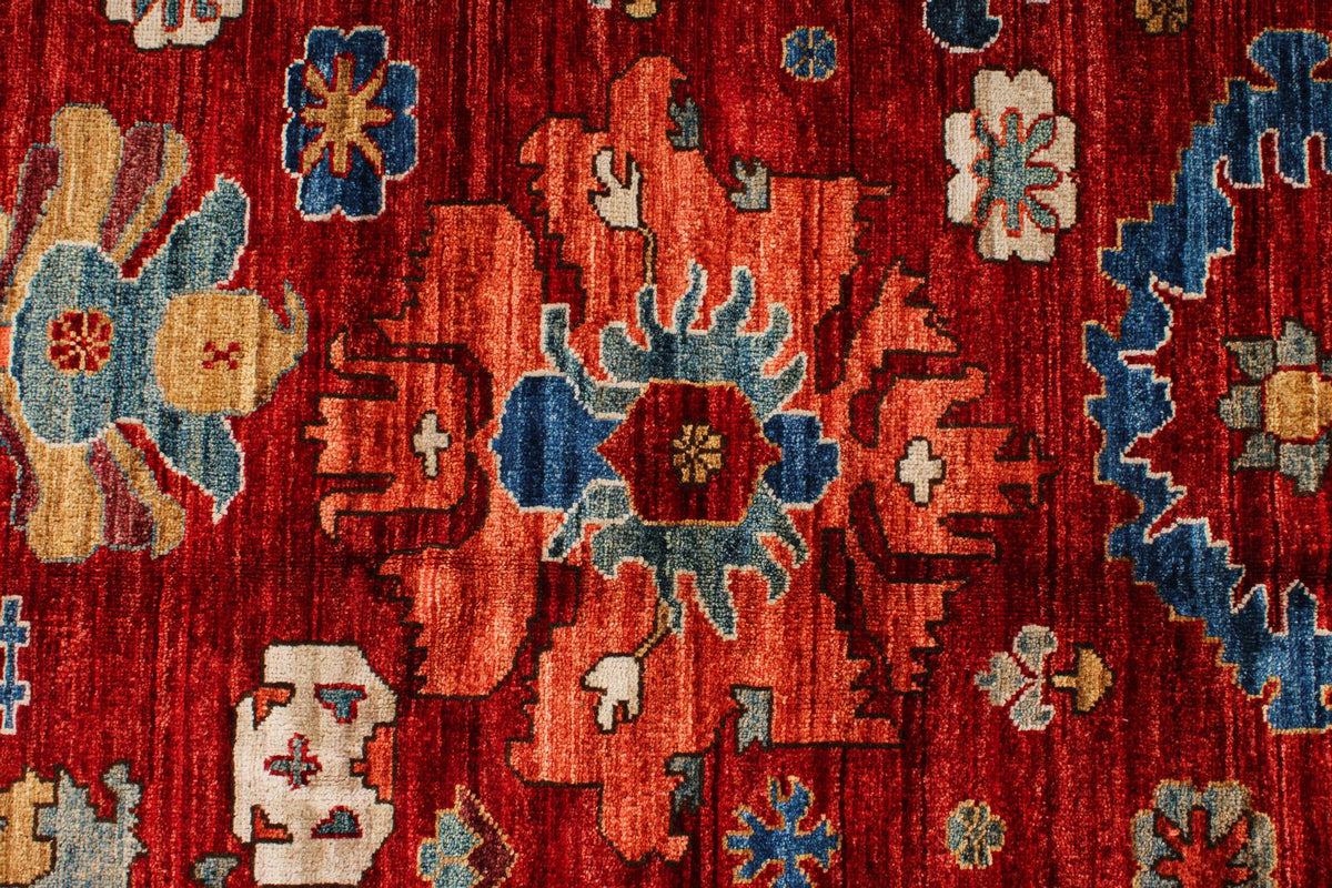 6x9 Red and Multicolor Anatolian Traditional Rug