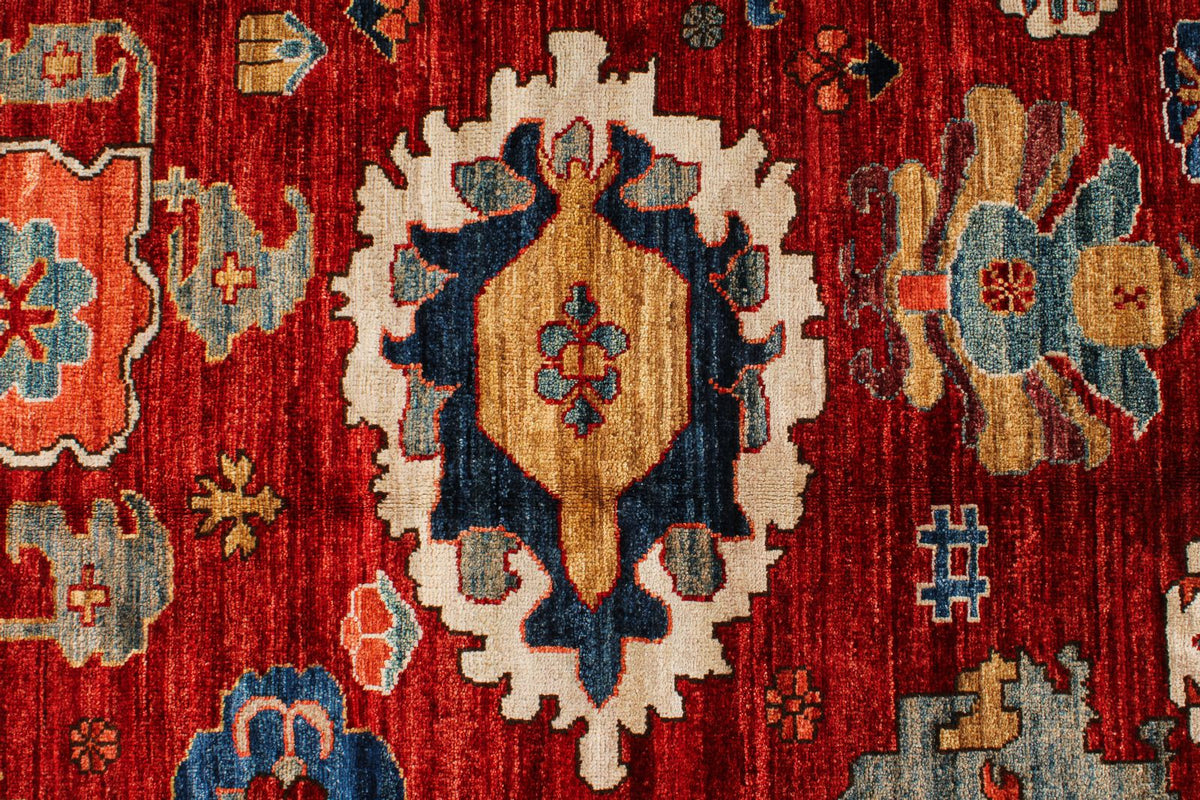 6x9 Red and Multicolor Anatolian Traditional Rug