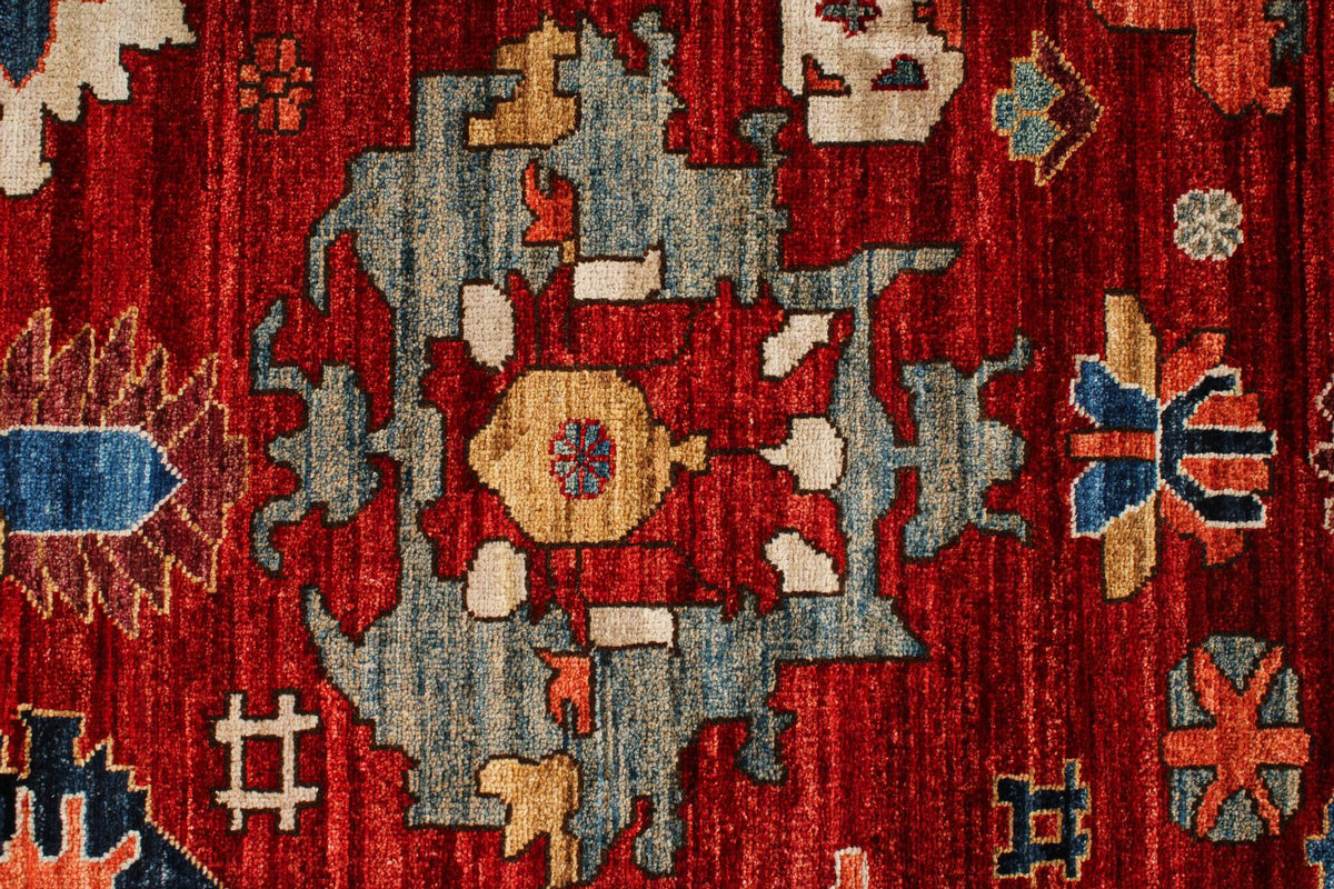 6x9 Red and Multicolor Anatolian Traditional Rug