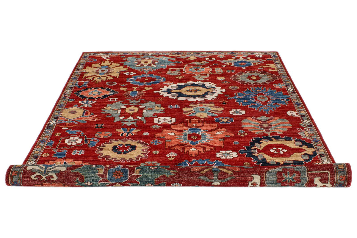 6x9 Red and Multicolor Anatolian Traditional Rug