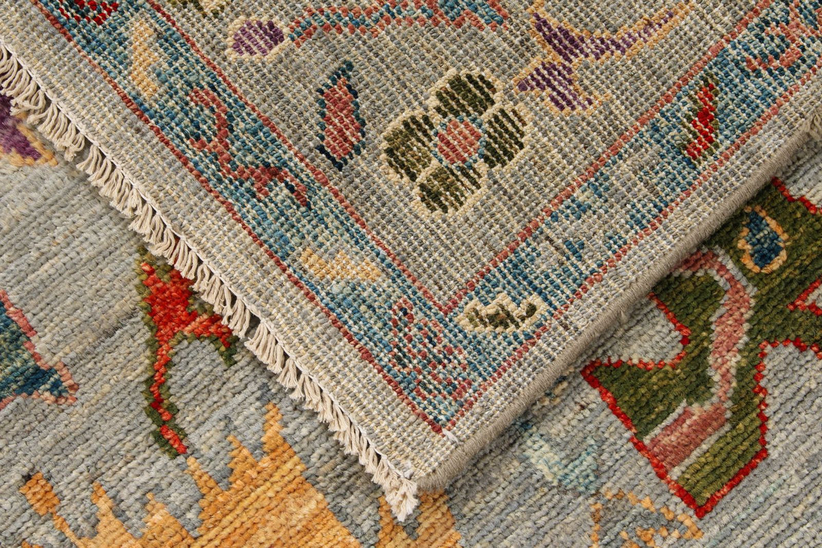 6x9 Gray and Multicolor Anatolian Traditional Rug