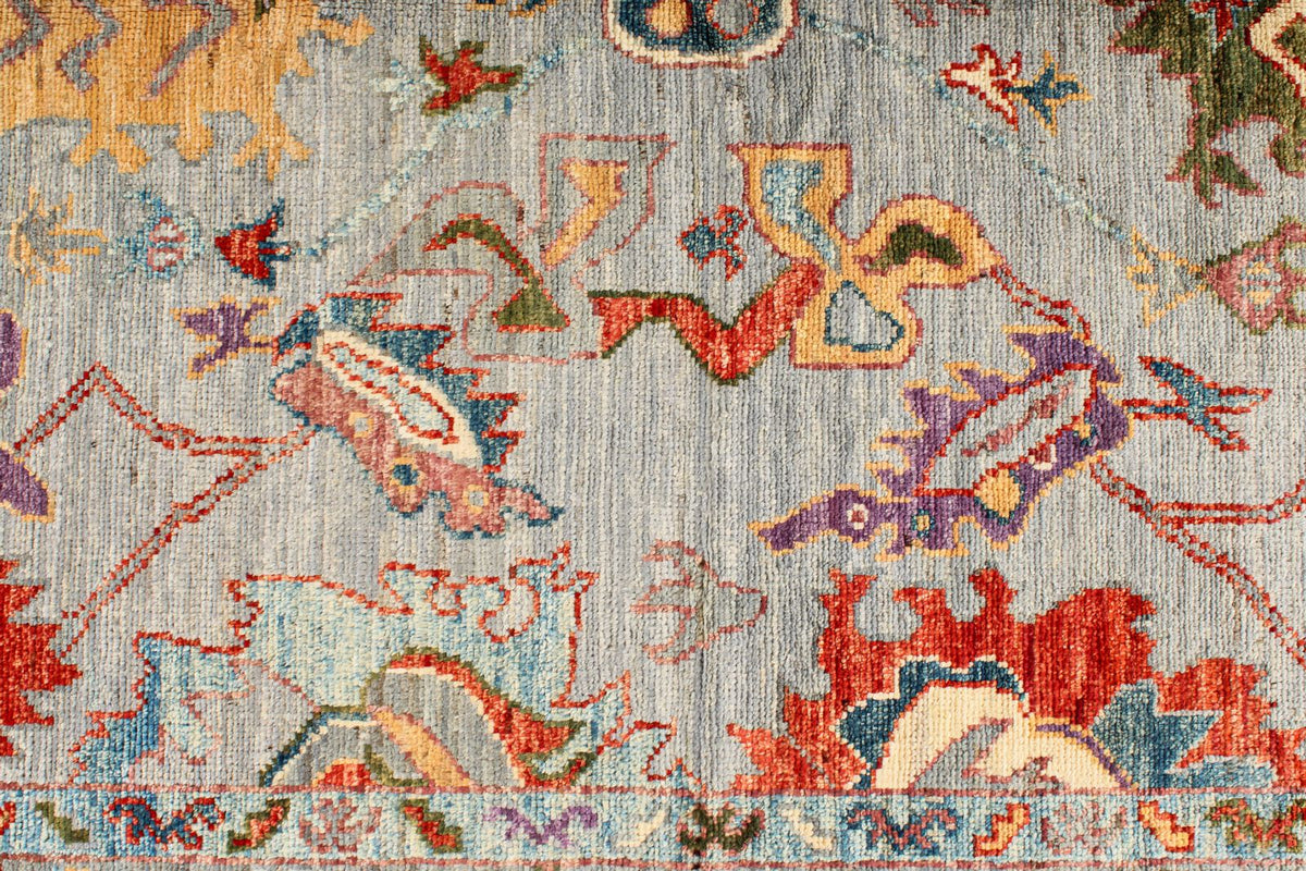 6x9 Gray and Multicolor Anatolian Traditional Rug