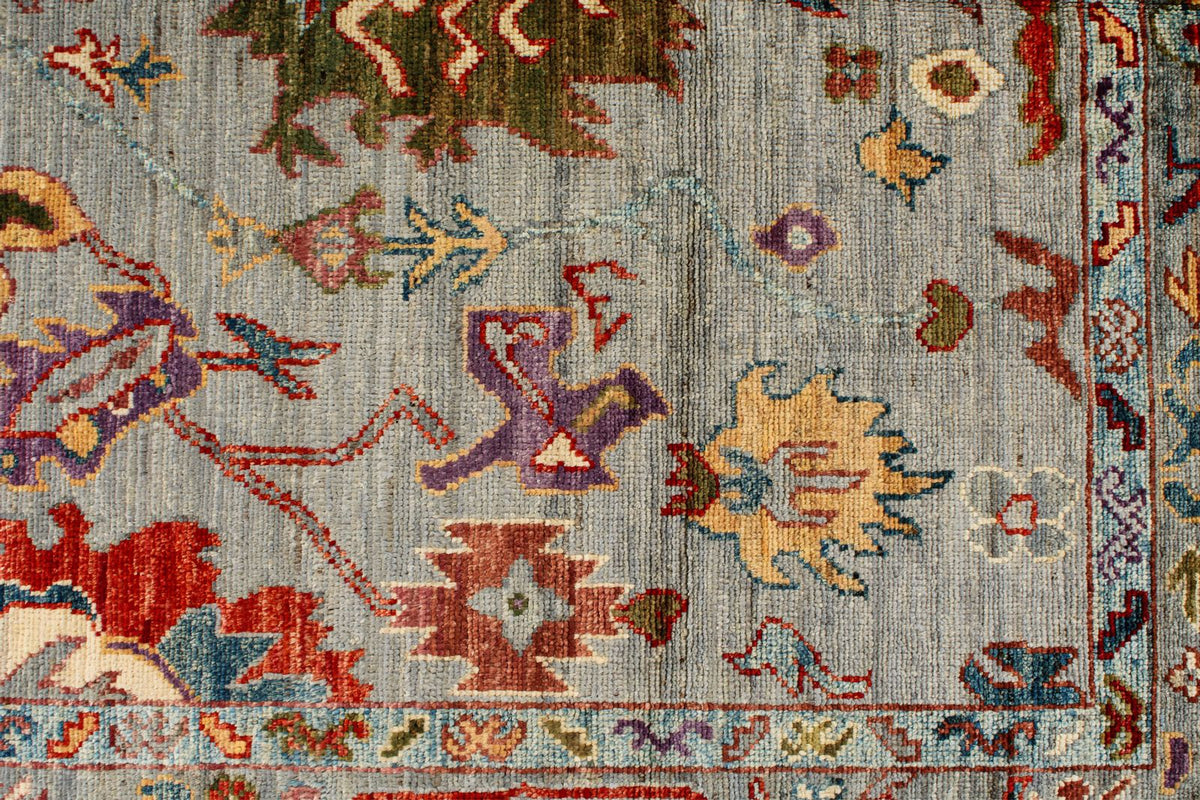 6x9 Gray and Multicolor Anatolian Traditional Rug