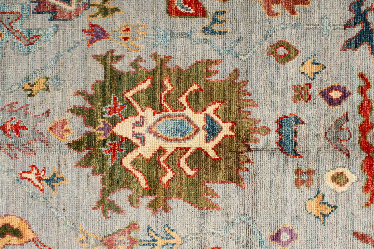 6x9 Gray and Multicolor Anatolian Traditional Rug