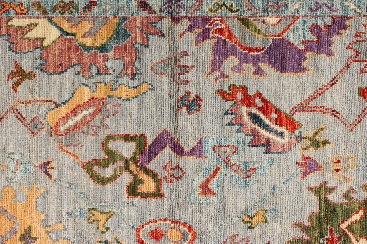 6x9 Gray and Multicolor Anatolian Traditional Rug