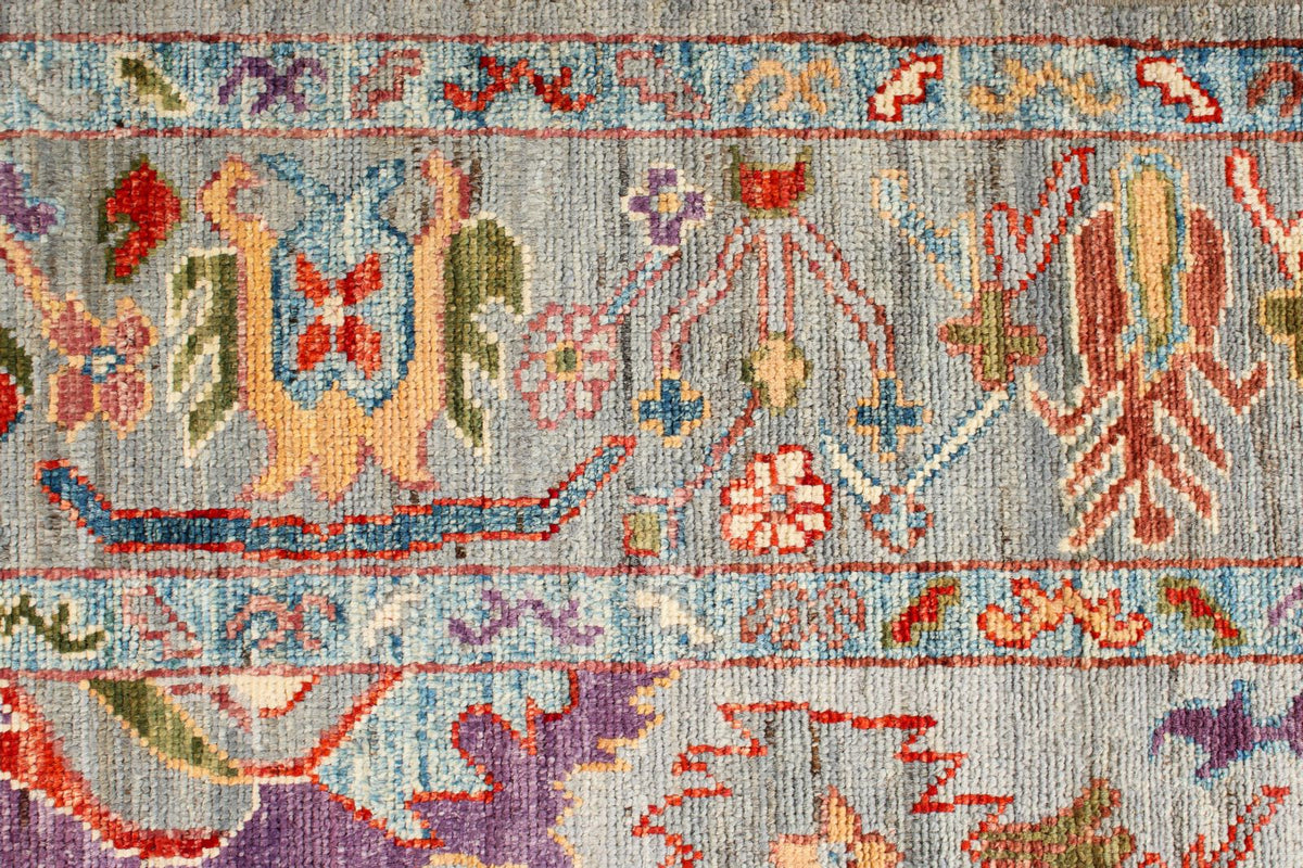 6x9 Gray and Multicolor Anatolian Traditional Rug