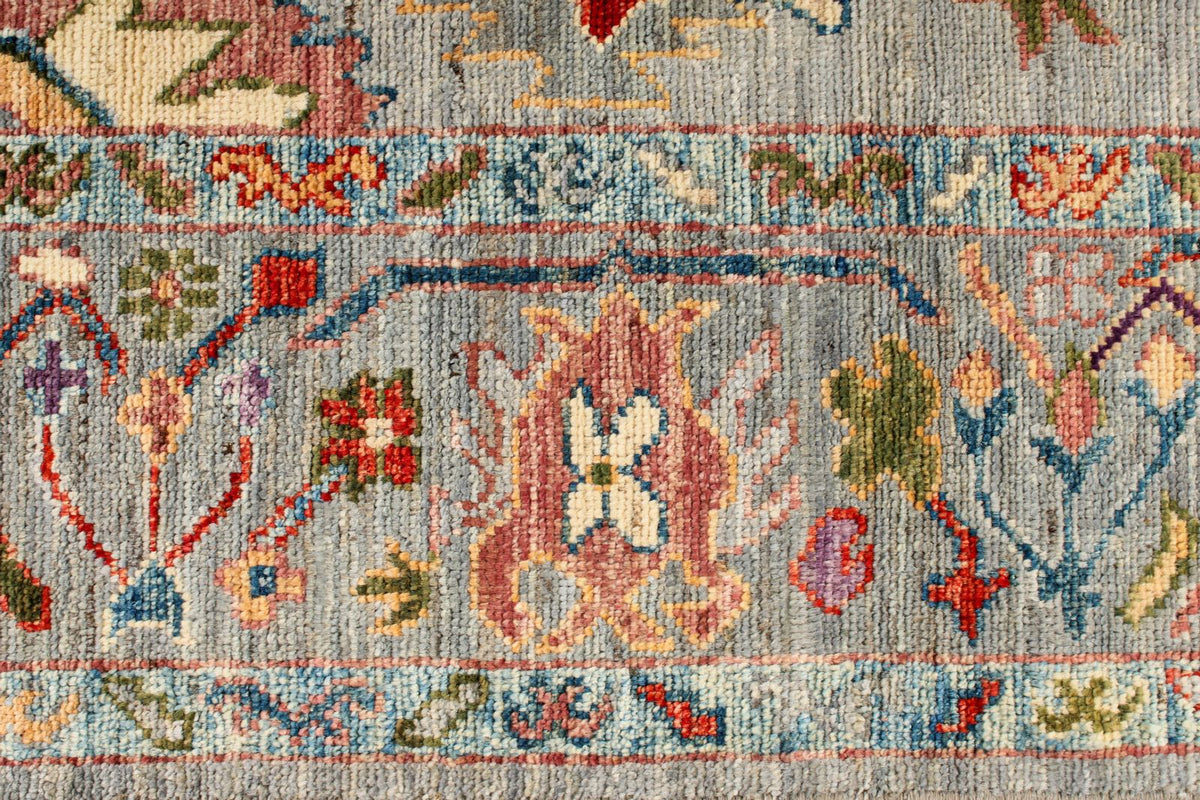 6x9 Gray and Multicolor Anatolian Traditional Rug
