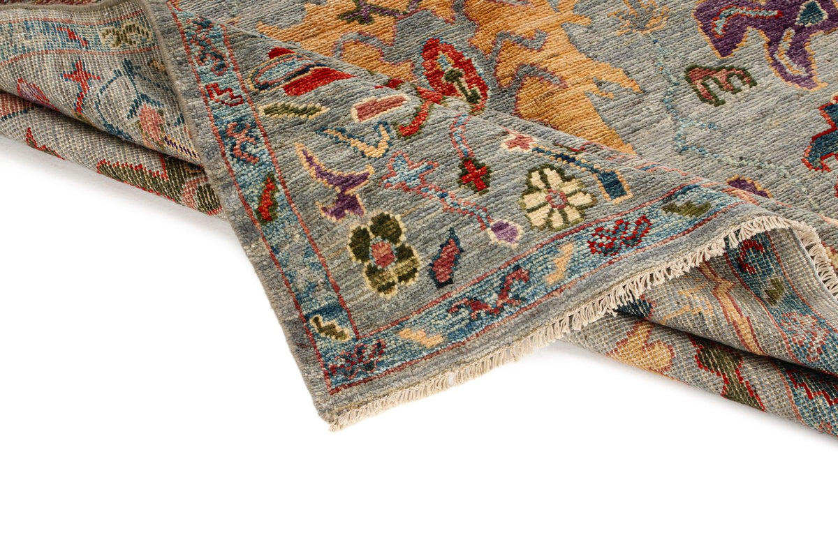 6x9 Gray and Multicolor Anatolian Traditional Rug
