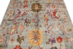 6x9 Gray and Multicolor Anatolian Traditional Rug