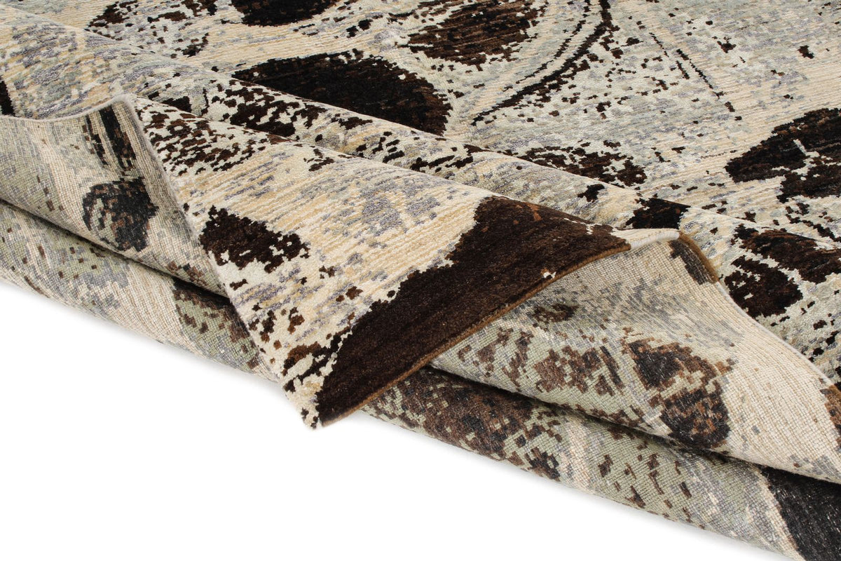 8x10 Gray and Brown Modern Contemporary Rug