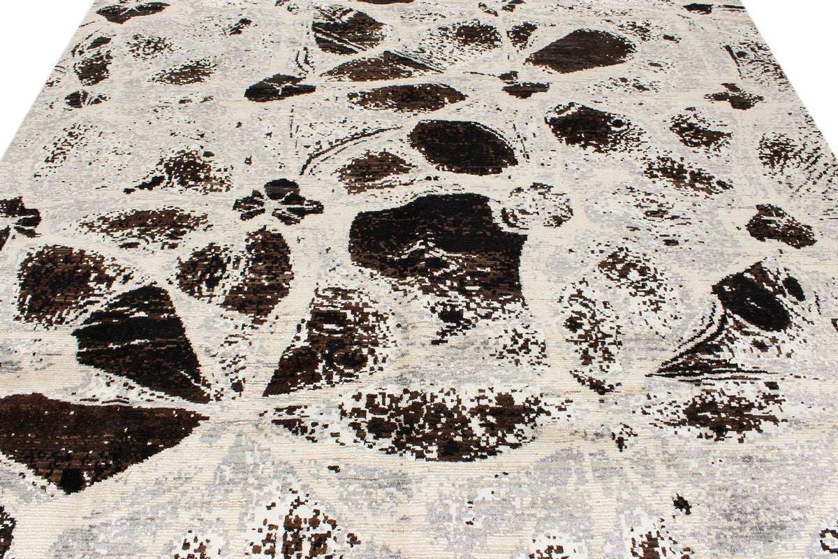 8x10 Gray and Brown Modern Contemporary Rug