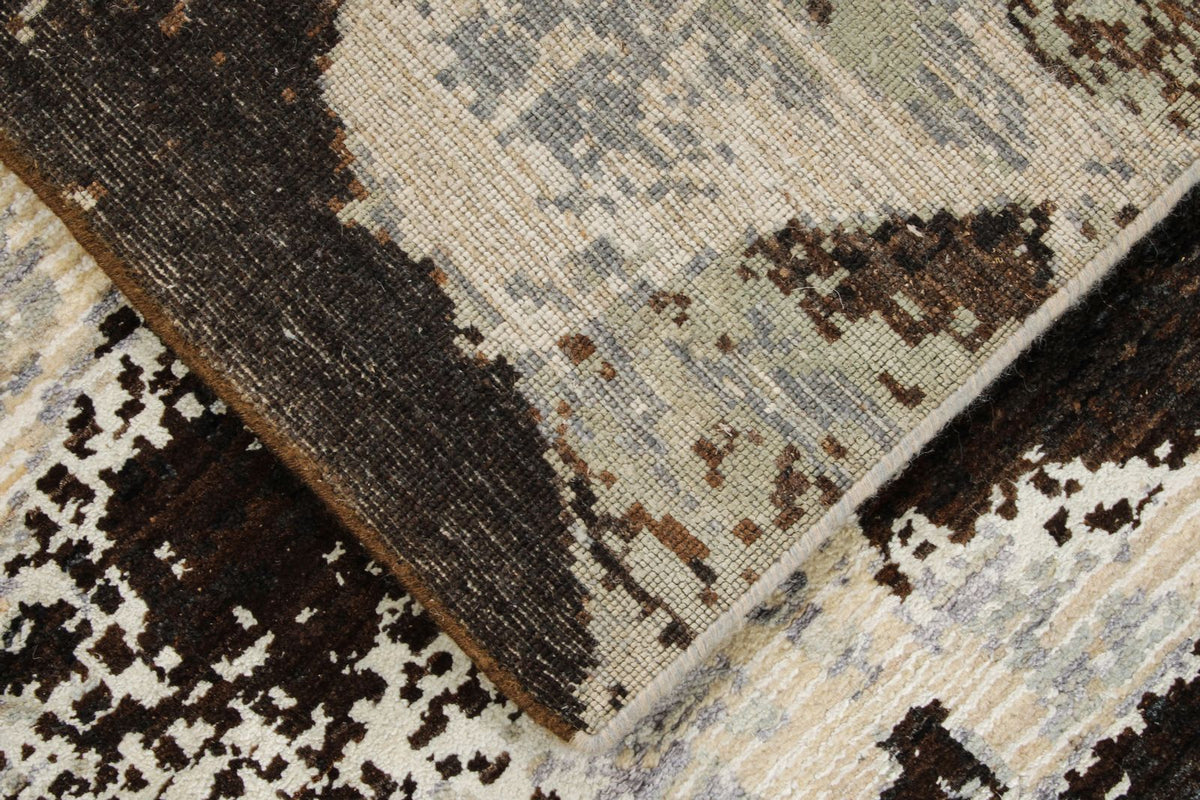 8x10 Gray and Brown Modern Contemporary Rug