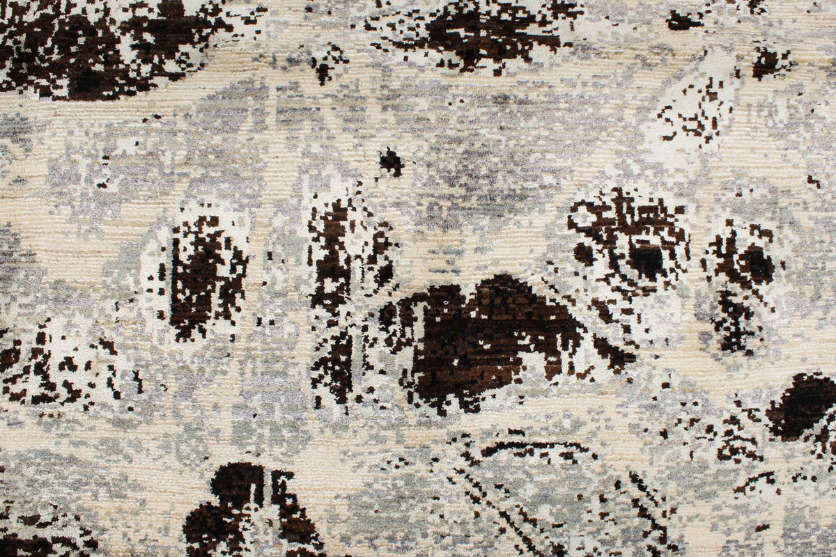 8x10 Gray and Brown Modern Contemporary Rug