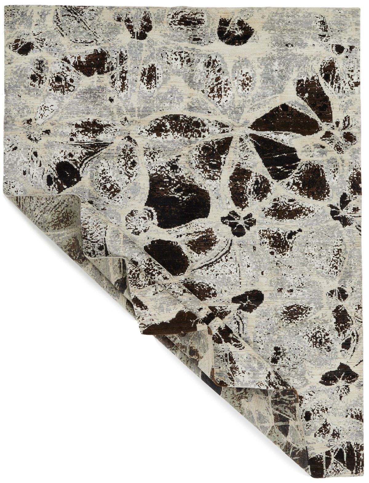 8x10 Gray and Brown Modern Contemporary Rug