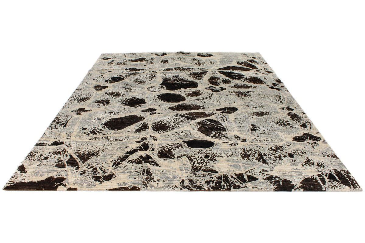 8x10 Gray and Brown Modern Contemporary Rug