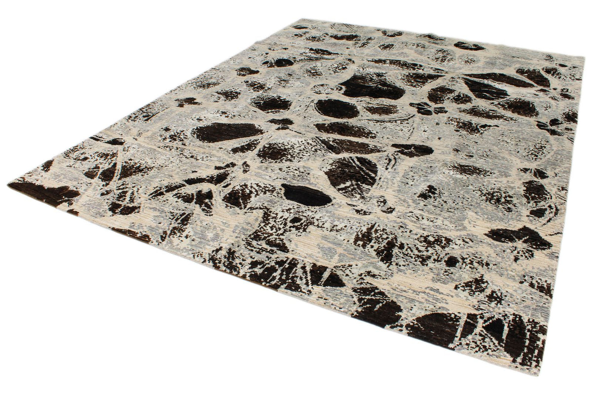 8x10 Gray and Brown Modern Contemporary Rug