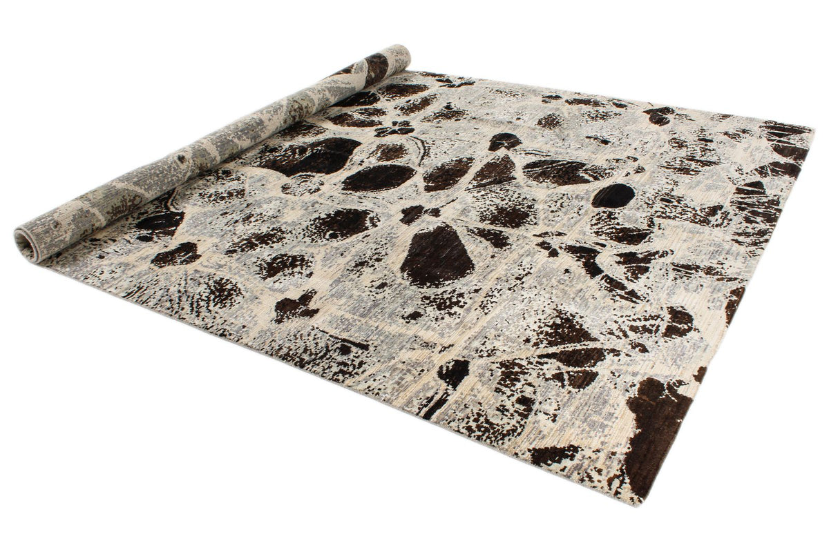 8x10 Gray and Brown Modern Contemporary Rug