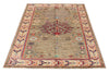 4x6 Brown and Ivory Kazak Tribal Rug