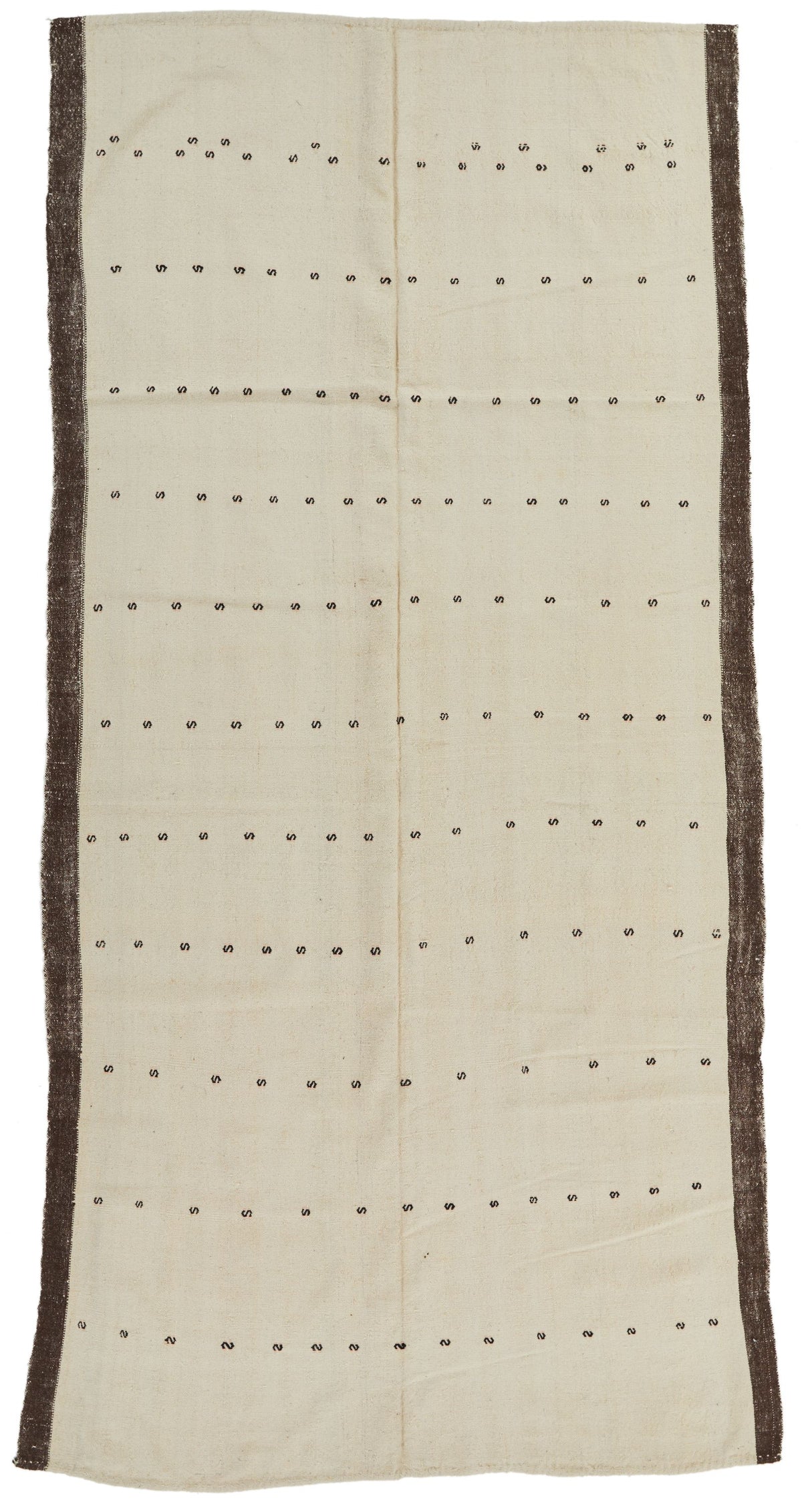 5x11 Ivory and Brown Turkish Tribal Runner