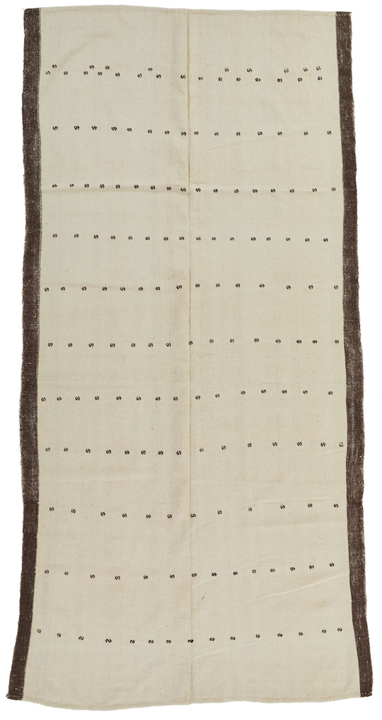 5x11 Ivory and Brown Turkish Tribal Runner