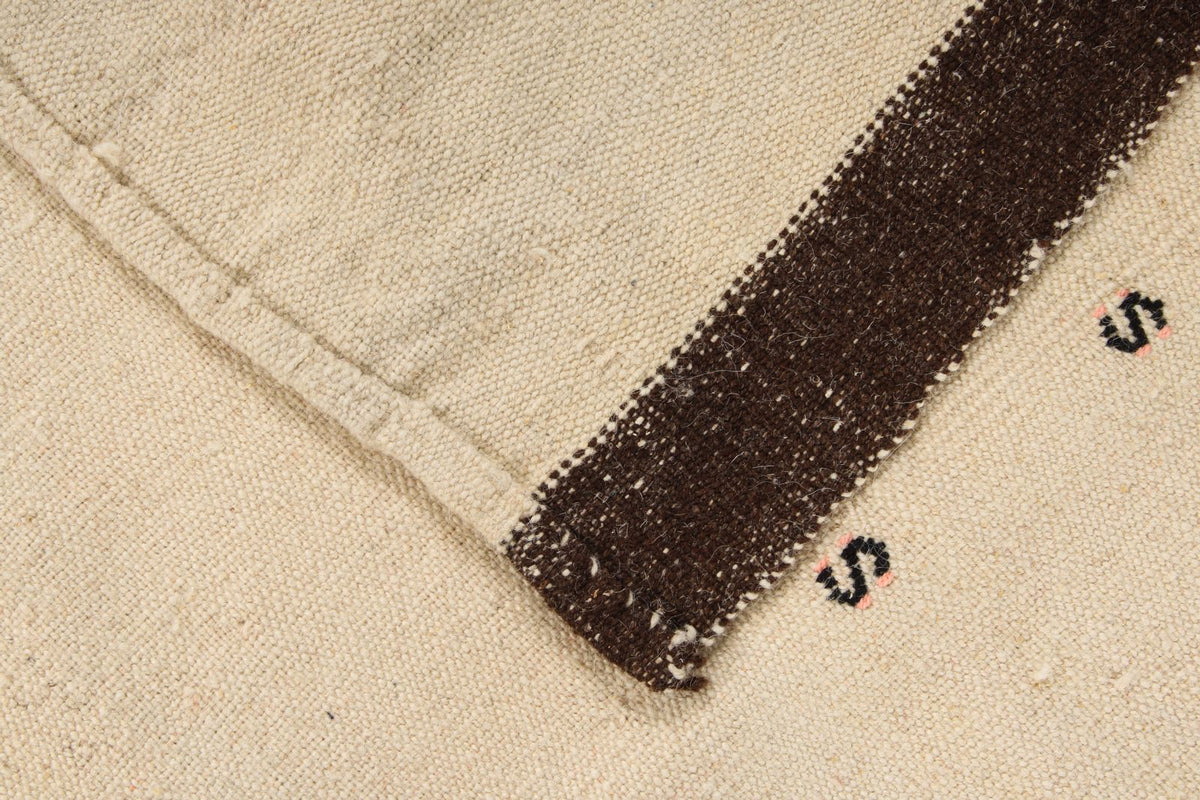 5x11 Ivory and Brown Turkish Tribal Runner