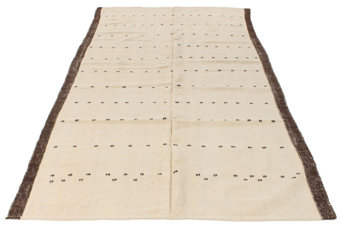5x11 Ivory and Brown Turkish Tribal Runner