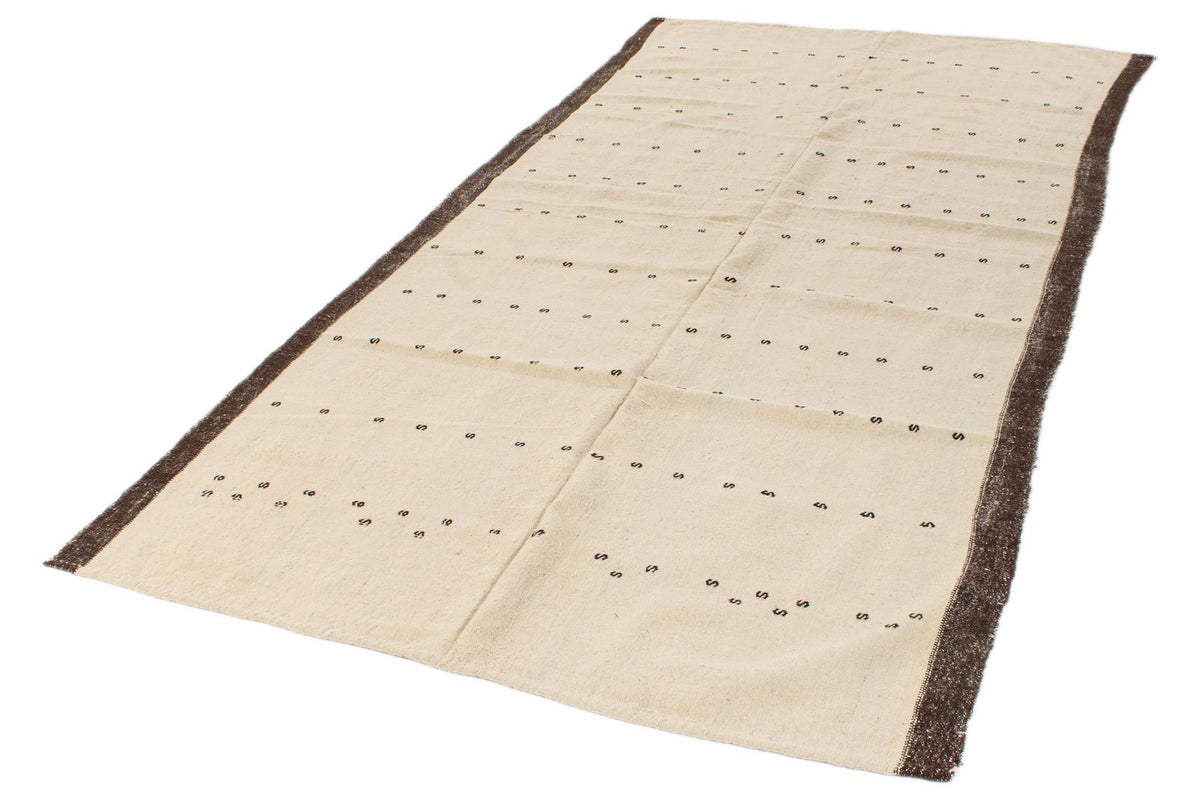 5x11 Ivory and Brown Turkish Tribal Runner