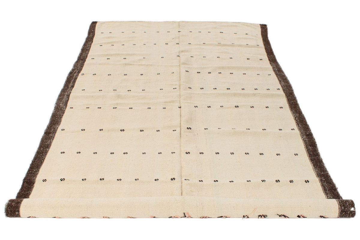 5x11 Ivory and Brown Turkish Tribal Runner