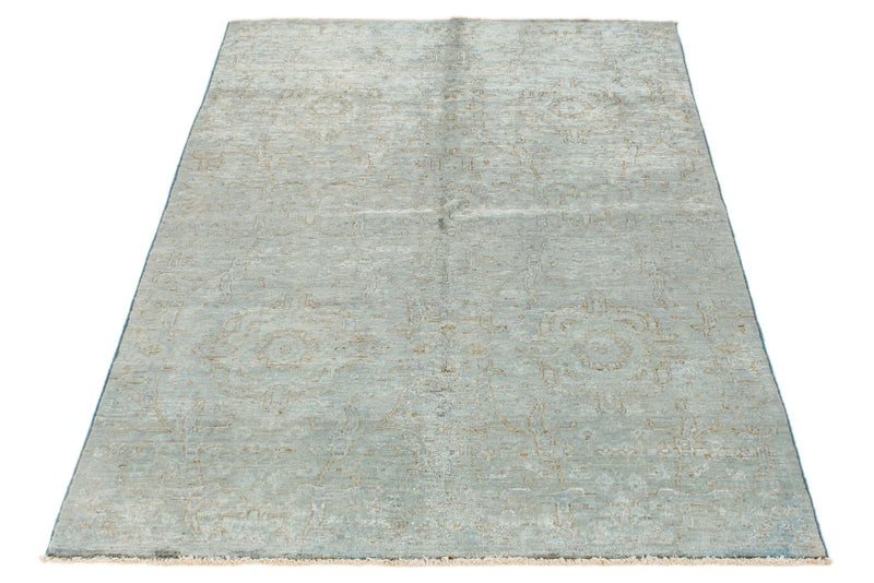 4x6 Blue and Gray Anatolian Traditional Rug