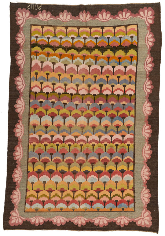 7x10 Multicolor Turkish Tribal Rug