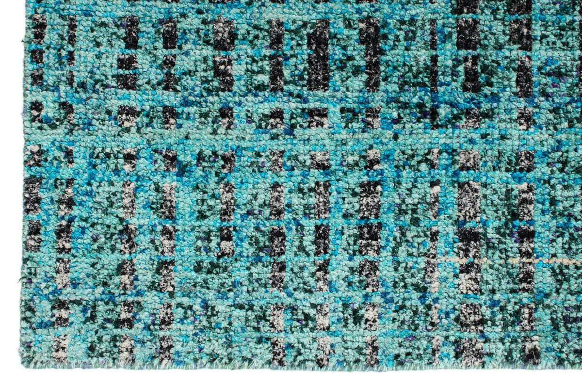 7x10 Blue and Multicolor Modern Contemporary Rug