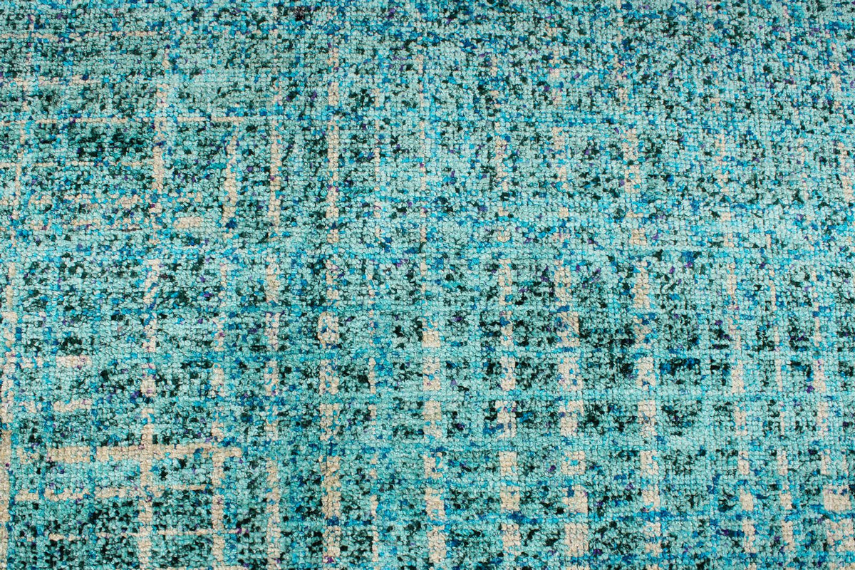 7x10 Blue and Multicolor Modern Contemporary Rug