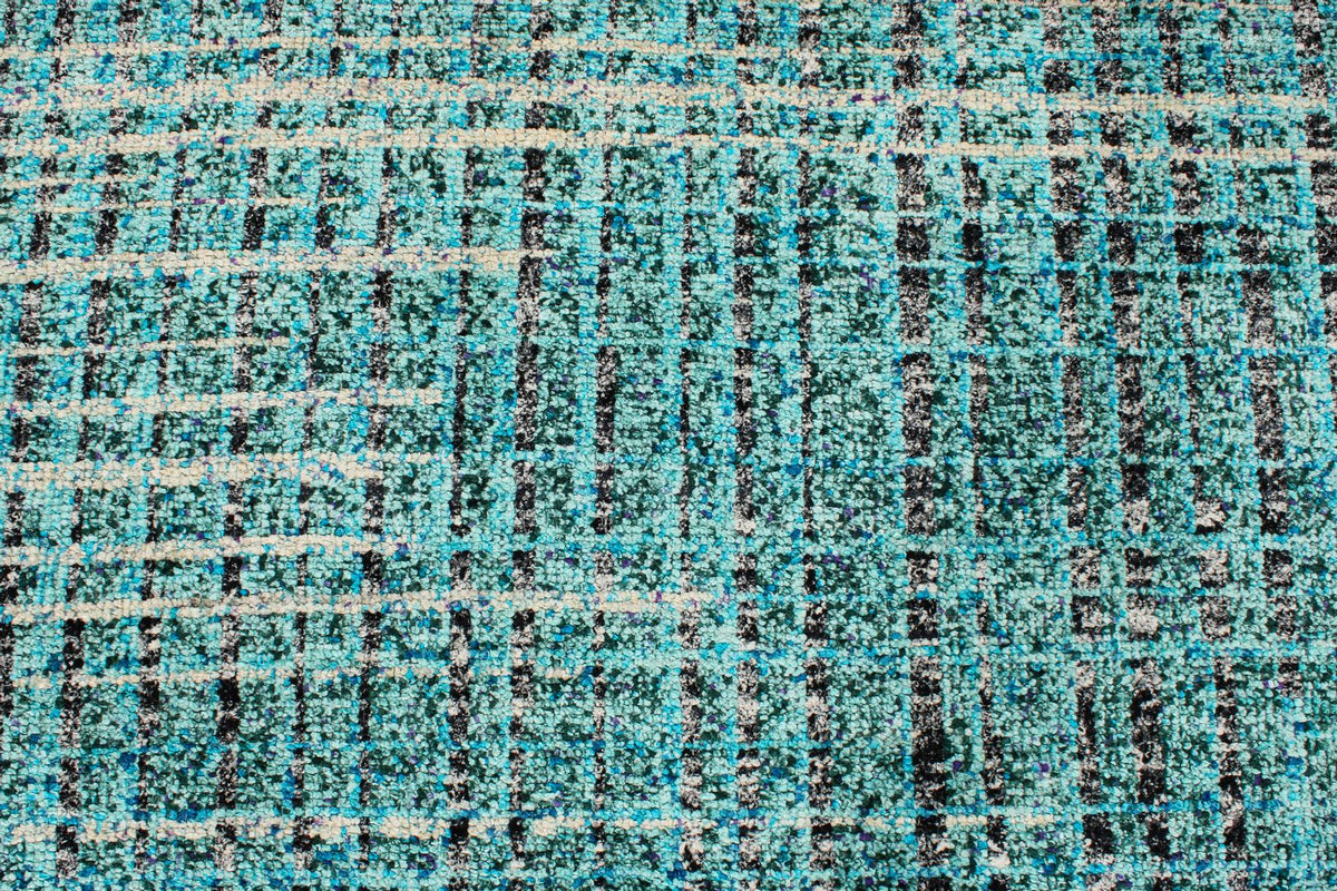 7x10 Blue and Multicolor Modern Contemporary Rug