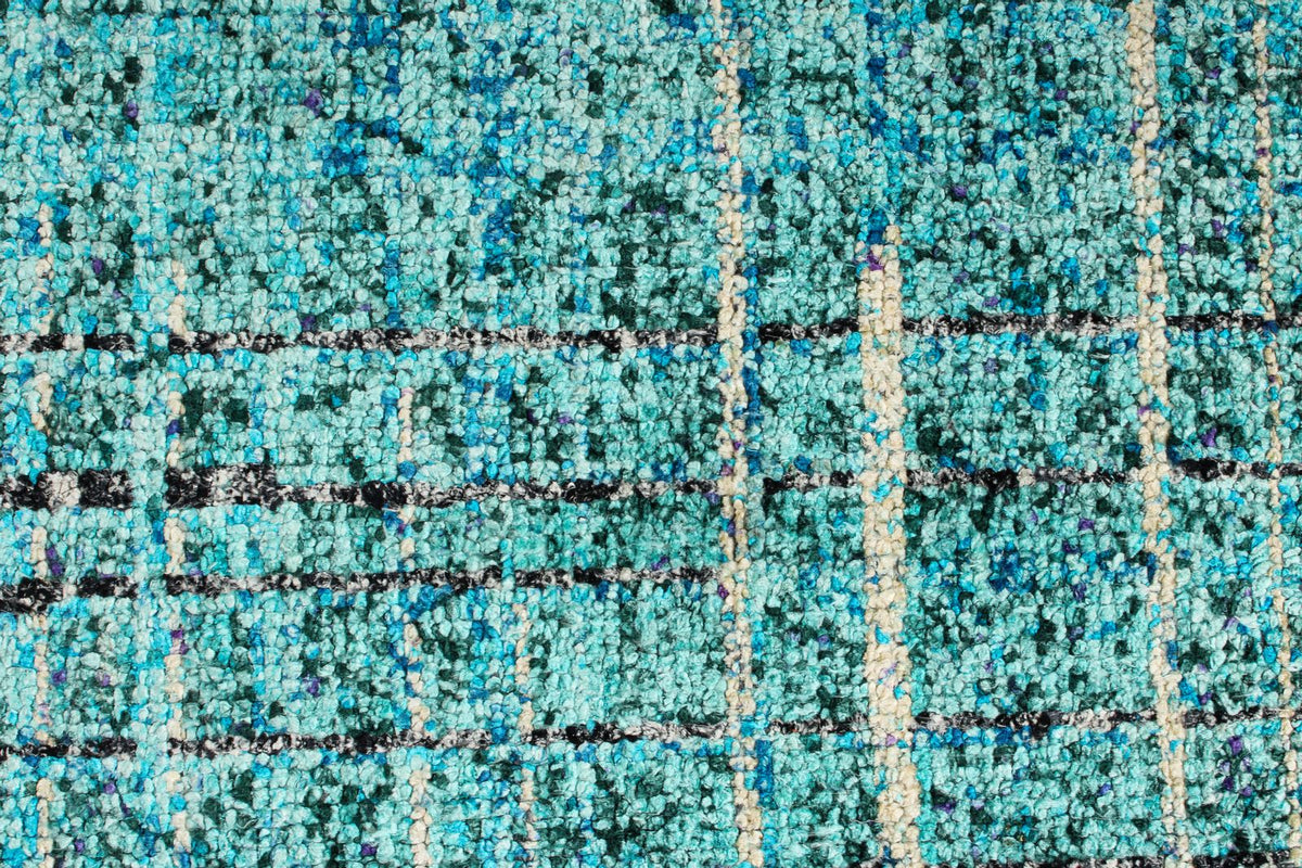 7x10 Blue and Multicolor Modern Contemporary Rug