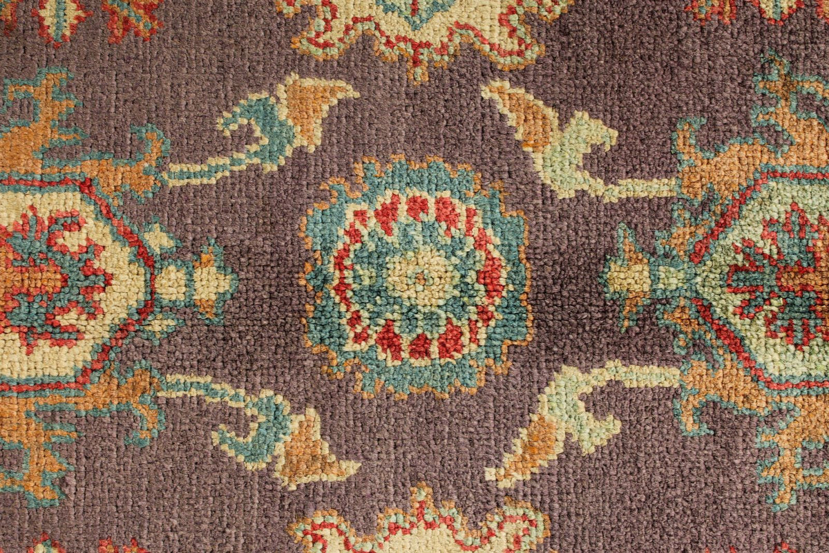 9x12 Purple and Ivory Turkish Oushak Rug