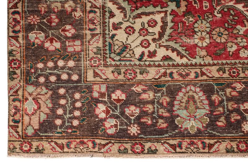 6x9 Red and Brown Anatolian Turkish Tribal Rug