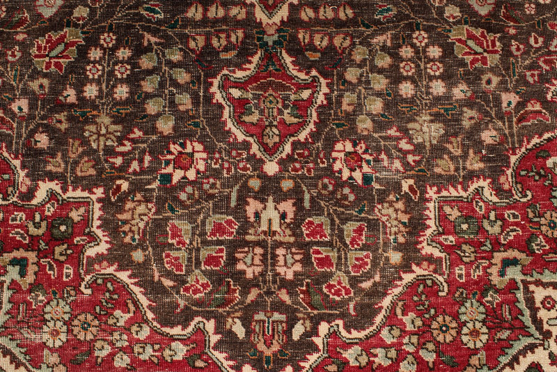 6x9 Red and Brown Anatolian Turkish Tribal Rug